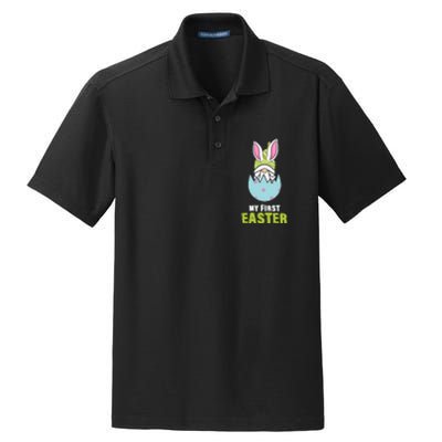 Easter Day Gift My First Easter Bunny Gnome Egg Dry Zone Grid Polo