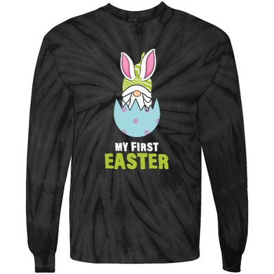 Easter Day Gift My First Easter Bunny Gnome Egg Tie-Dye Long Sleeve Shirt