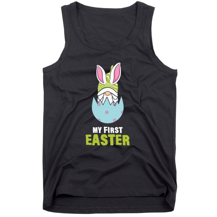 Easter Day Gift My First Easter Bunny Gnome Egg Tank Top