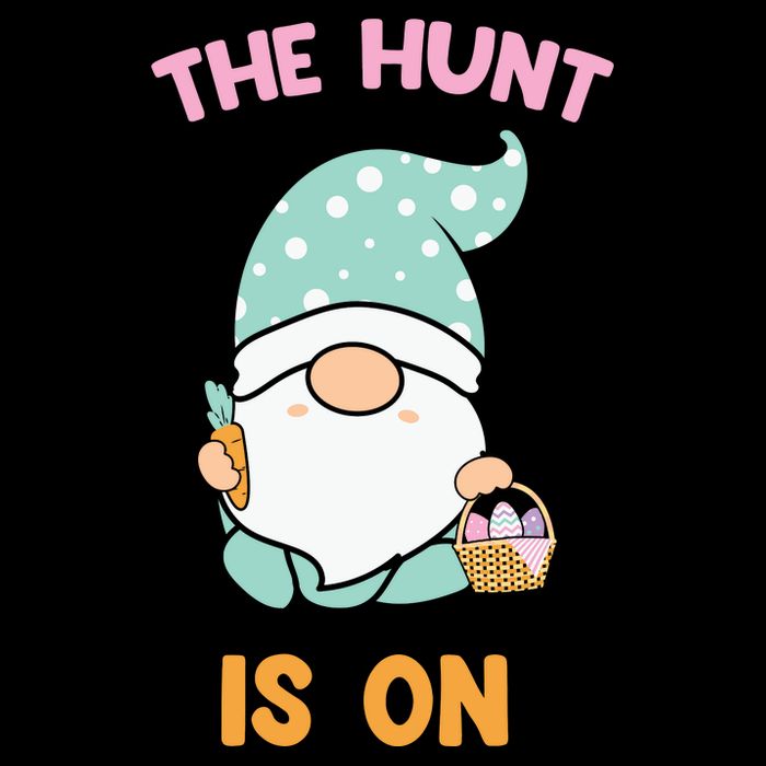 Easter Day Gift The Hunt Is On Easter Gnome Basket Egg Short Acrylic Beanie