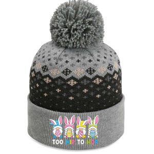 Easter Day Gift Too Hip To Hop Funny Easter Gnomes The Baniff Cuffed Pom Beanie