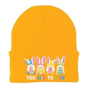 Easter Day Gift Too Hip To Hop Funny Easter Gnomes Knit Cap Winter Beanie