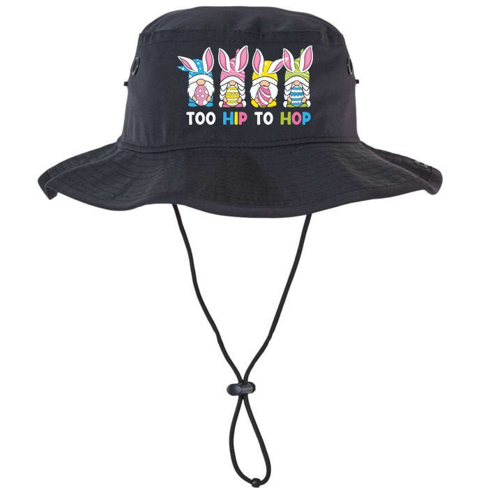 Easter Day Gift Too Hip To Hop Funny Easter Gnomes Legacy Cool Fit Booney Bucket Hat