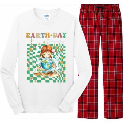 Earth Day Go Planet ItS Your Earth Day Groovy Long Sleeve Pajama Set