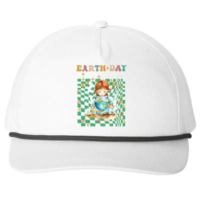 Earth Day Go Planet ItS Your Earth Day Groovy Snapback Five-Panel Rope Hat