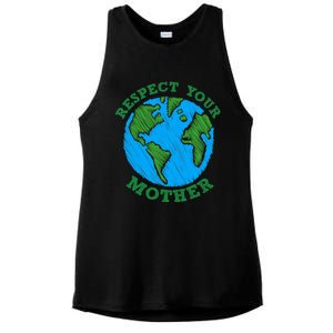 Earth Day Gifts Respect Your Mother Nature Lover Tee Ladies PosiCharge Tri-Blend Wicking Tank