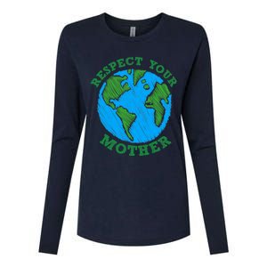 Earth Day Gifts Respect Your Mother Nature Lover Tee Womens Cotton Relaxed Long Sleeve T-Shirt