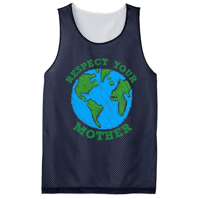 Earth Day Gifts Respect Your Mother Nature Lover Tee Mesh Reversible Basketball Jersey Tank