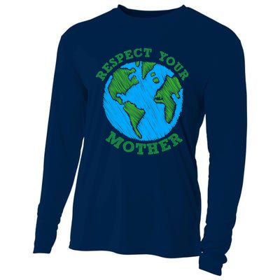 Earth Day Gifts Respect Your Mother Nature Lover Tee Cooling Performance Long Sleeve Crew