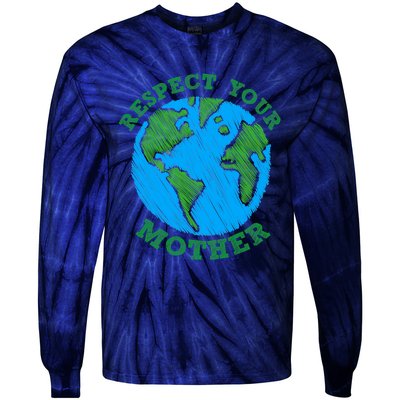 Earth Day Gifts Respect Your Mother Nature Lover Tee Tie-Dye Long Sleeve Shirt