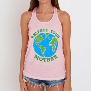 Earth Day Gifts Respect Your Mother Nature Lover Tee Women's Knotted Racerback Tank