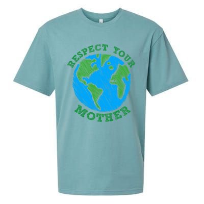 Earth Day Gifts Respect Your Mother Nature Lover Tee Sueded Cloud Jersey T-Shirt