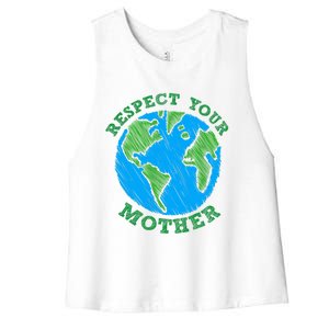 Earth Day Gifts Respect Your Mother Nature Lover Tee Women's Racerback Cropped Tank