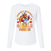 Emergency Department Gobble Squad Thanksgiving Er Nurse Womens Cotton Relaxed Long Sleeve T-Shirt