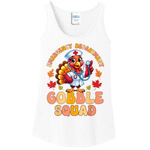 Emergency Department Gobble Squad Thanksgiving Er Nurse Ladies Essential Tank