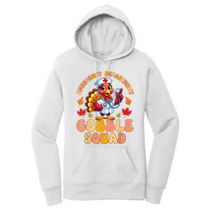 Emergency Department Gobble Squad Thanksgiving Er Nurse Women's Pullover Hoodie