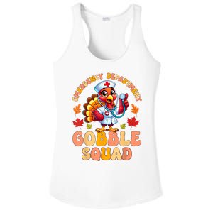 Emergency Department Gobble Squad Thanksgiving Er Nurse Ladies PosiCharge Competitor Racerback Tank