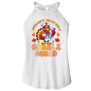 Emergency Department Gobble Squad Thanksgiving Er Nurse Women's Perfect Tri Rocker Tank