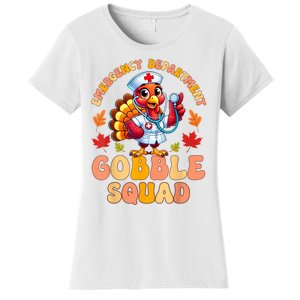 Emergency Department Gobble Squad Thanksgiving Er Nurse Women's T-Shirt