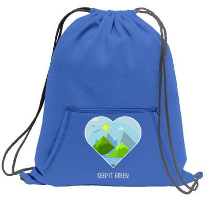 Earth Day Gift Keep It Green Save Planet Funny Gift Sweatshirt Cinch Pack Bag