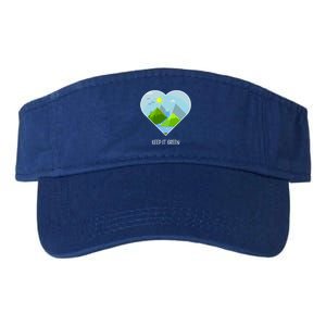 Earth Day Gift Keep It Green Save Planet Funny Gift Valucap Bio-Washed Visor