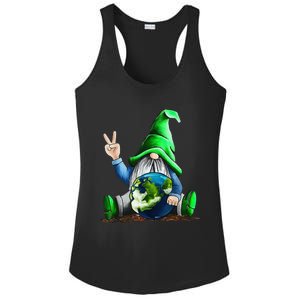 Earth Day Gnome Planet Environmentalist Ladies PosiCharge Competitor Racerback Tank