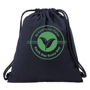 Earth Day Greener Earth Be Kind To Our Planet Eco Friendly Great Gift Drawstring Bag