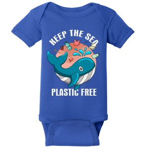 Earth Day Gift Keep The Sea Plastic Free Love Our World Cute Gift Baby Bodysuit