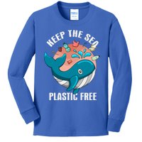 Earth Day Gift Keep The Sea Plastic Free Love Our World Cute Gift Kids Long Sleeve Shirt