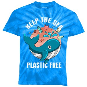 Earth Day Gift Keep The Sea Plastic Free Love Our World Cute Gift Kids Tie-Dye T-Shirt