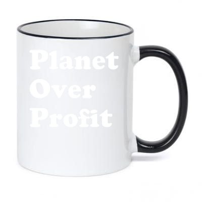 Earth Day Gift Planet Over Profit Gift 11oz Black Color Changing Mug