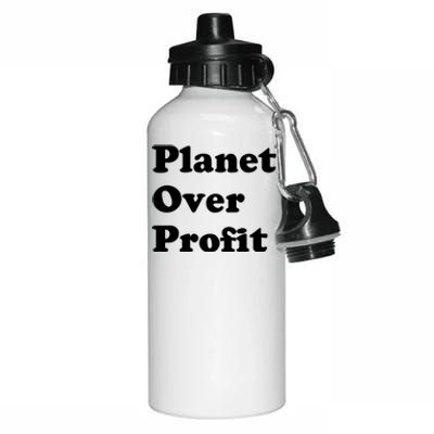 Earth Day Gift Planet Over Profit Gift Aluminum Water Bottle