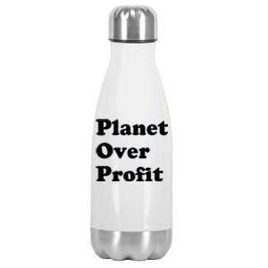 Earth Day Gift Planet Over Profit Gift Stainless Steel Insulated Water Bottle