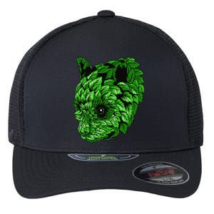 Earth Day Green Panda Foliage Women Flexfit Unipanel Trucker Cap