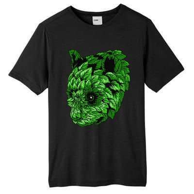 Earth Day Green Panda Foliage Women Tall Fusion ChromaSoft Performance T-Shirt