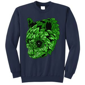 Earth Day Green Panda Foliage Women Sweatshirt