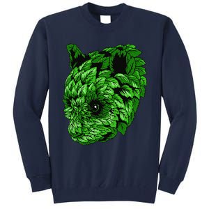 Earth Day Green Panda Foliage Women Tall Sweatshirt