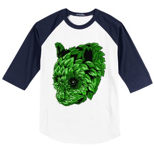 Earth Day Green Panda Foliage Women Baseball Sleeve Shirt