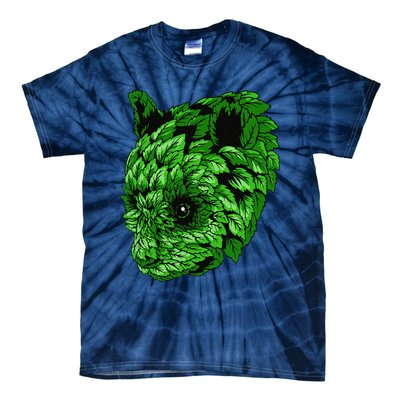 Earth Day Green Panda Foliage Women Tie-Dye T-Shirt