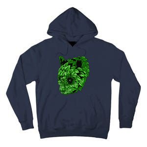 Earth Day Green Panda Foliage Women Tall Hoodie