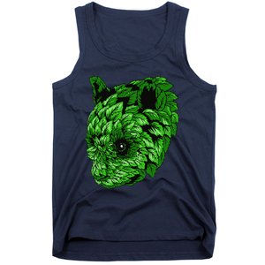 Earth Day Green Panda Foliage Women Tank Top