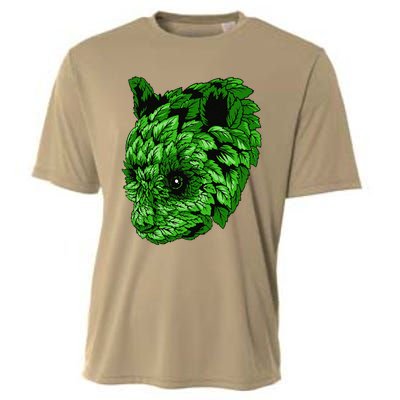 Earth Day Green Panda Foliage Women Cooling Performance Crew T-Shirt