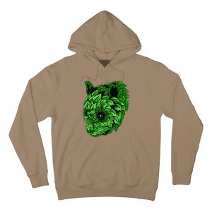 Earth Day Green Panda Foliage Women Hoodie