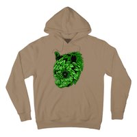 Earth Day Green Panda Foliage Women Hoodie