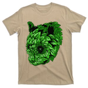 Earth Day Green Panda Foliage Women T-Shirt