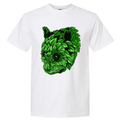 Earth Day Green Panda Foliage Women Garment-Dyed Heavyweight T-Shirt