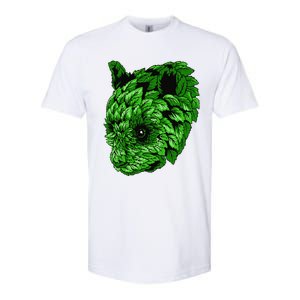 Earth Day Green Panda Foliage Women Softstyle CVC T-Shirt