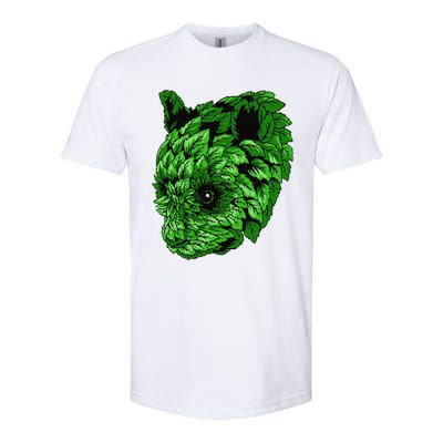 Earth Day Green Panda Foliage Women Softstyle CVC T-Shirt