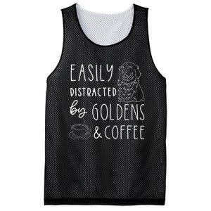 Easily Distracted Golden Retrievers & Coffee Dog Mesh Reversible Basketball Jersey Tank