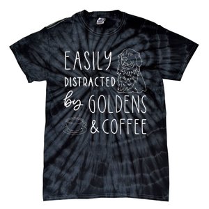 Easily Distracted Golden Retrievers & Coffee Dog Tie-Dye T-Shirt